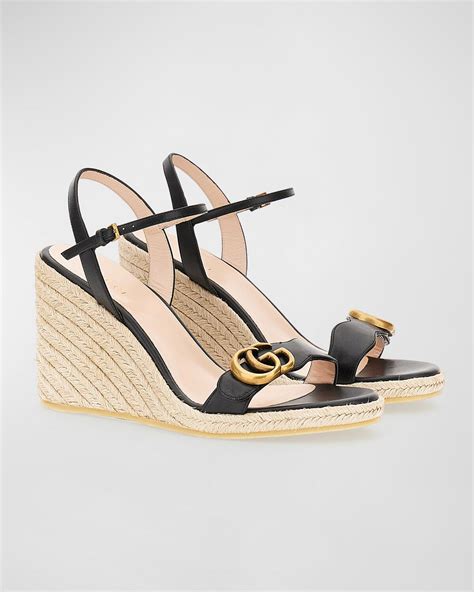 gucci aitana wedge sandals|Gucci Women's Aitana Espadrille Wedge Sandals .